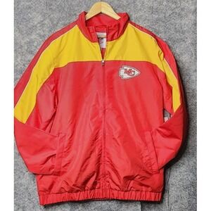 NWT NFL Kansas City Chiefs Red Windbreaker Light Jacket Men's L Large